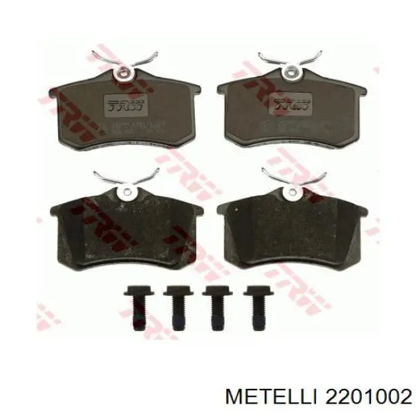 Задні гальмівні колодки Metelli 2201002 ціна, від 16.23 USD