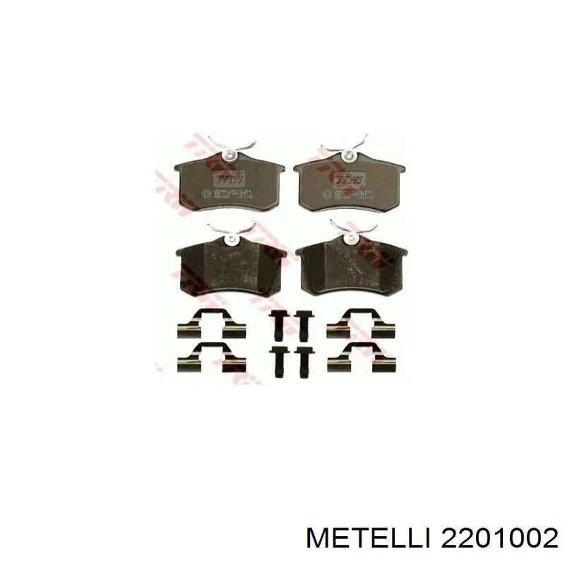 Задні гальмівні колодки Metelli 2201002 ціна, від 16.23 USD