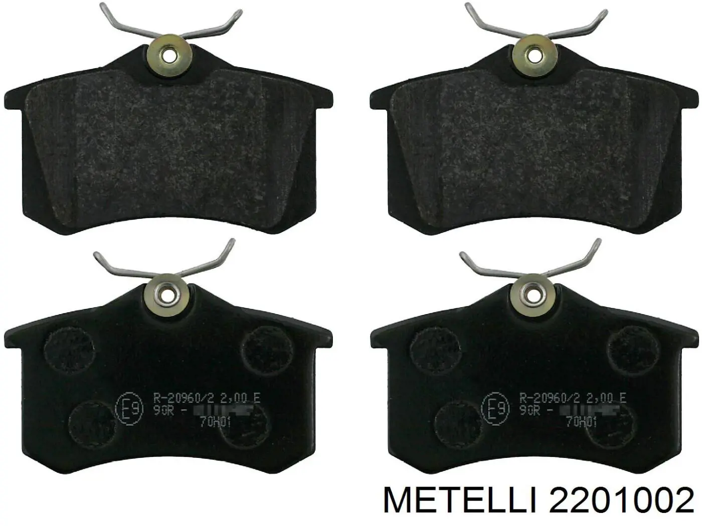 Задні дискові колодки Metelli 2201002