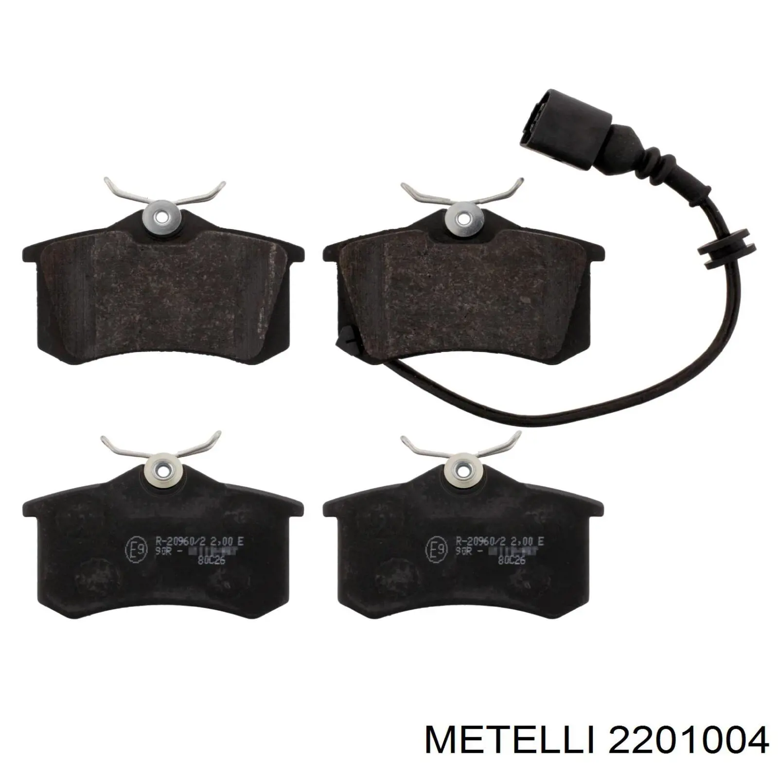 Задні гальмівні колодки Metelli 2201004 ціна, від 19.41 USD