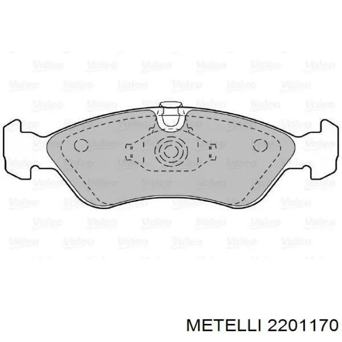 Гальмівні колодки Metelli 2201170 ціна, від 13.63 USD