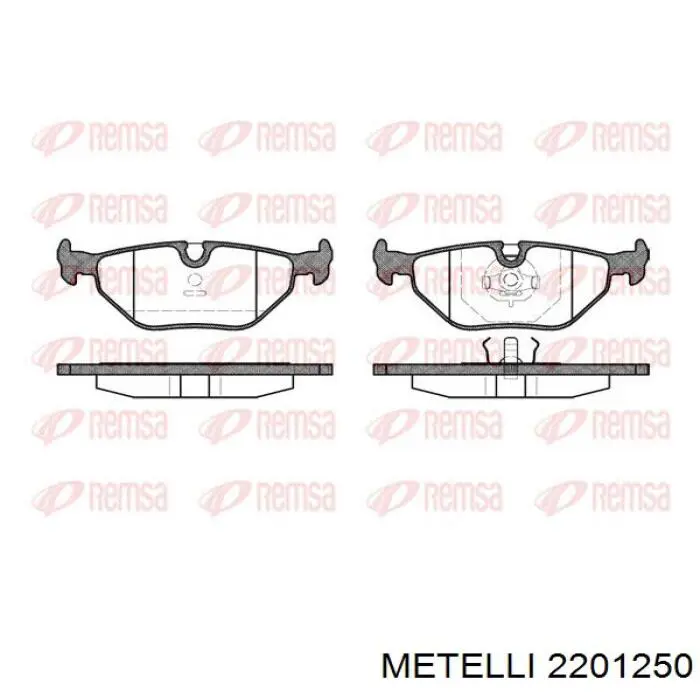 Задні гальмівні колодки Metelli 2201250 ціна, від 17.88 USD