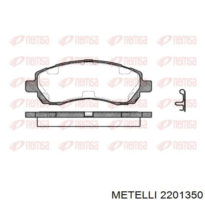 Колодки гальмівні передні, дискові 2201350 Metelli