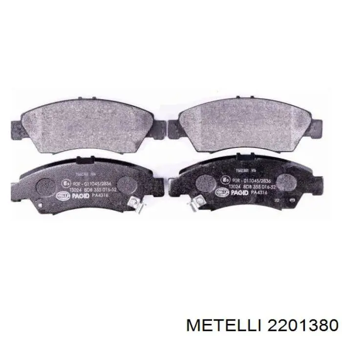 Передні тормозні колодки 2201380 Metelli