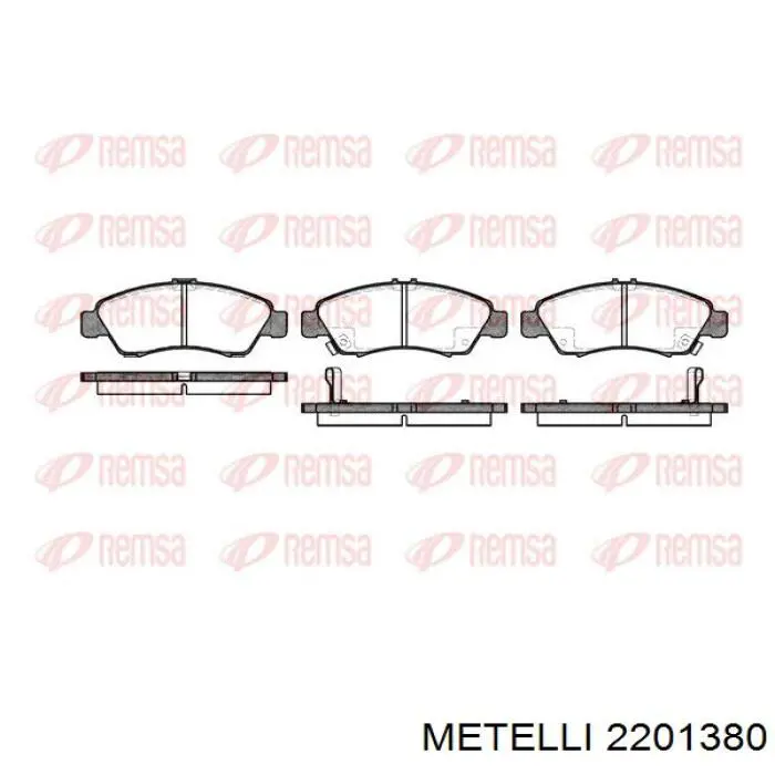 Купити 2201380 Metelli Колодки гальмівні передні, дискові
