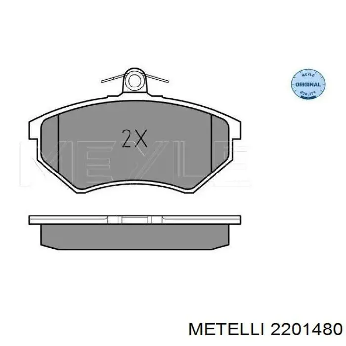 Купити 2201480 Metelli Колодки гальмівні передні, дискові