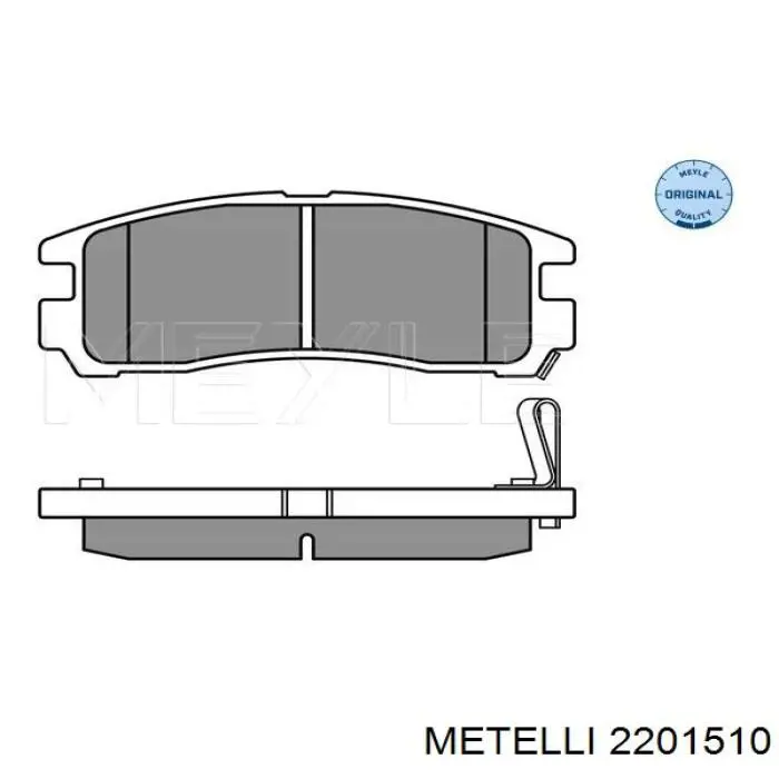Задні дискові колодки Metelli 2201510
