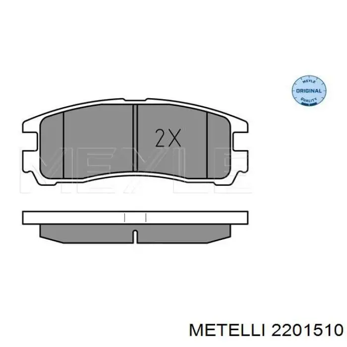 Купити 2201510 Metelli Задні колодки
