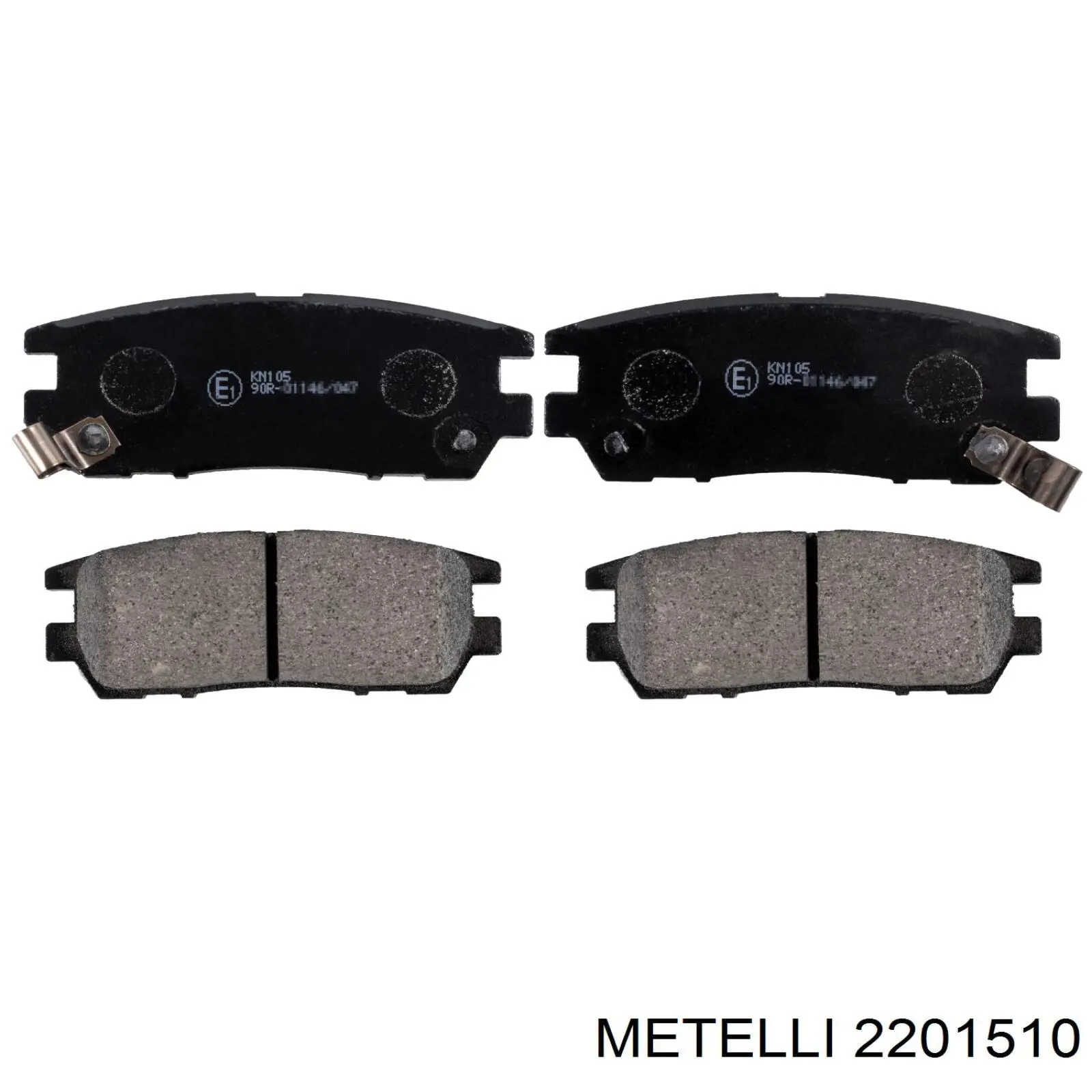 2201510 Metelli Колодки гальмівні задні, дискові