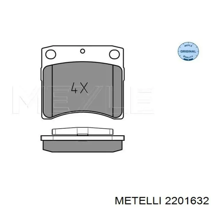Купити 2201632 Metelli Колодки гальмівні передні, дискові
