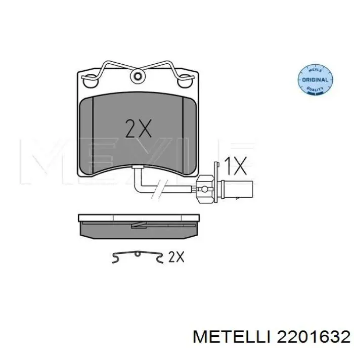 Тормозні колодки Metelli 2201632