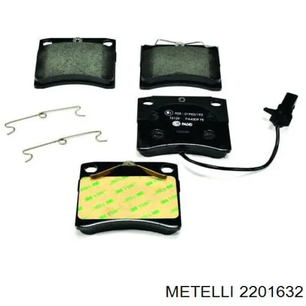 Гальмівні колодки Metelli 2201632 ціна, від 22.25 USD