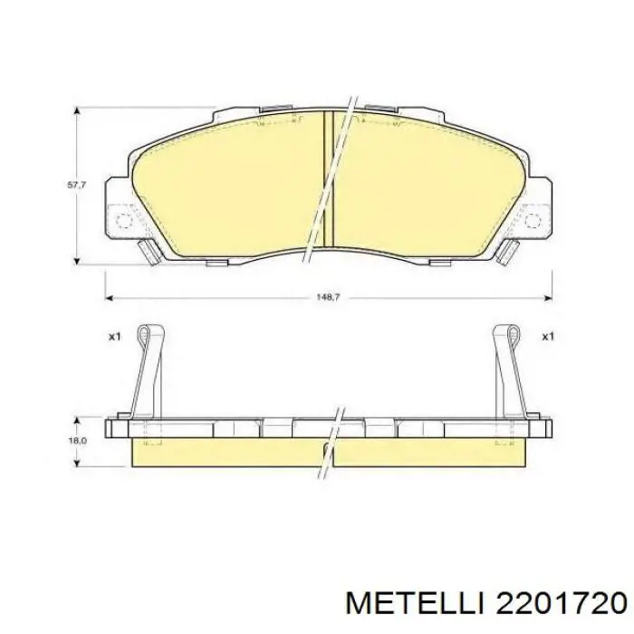 Тормозні колодки Metelli 2201720