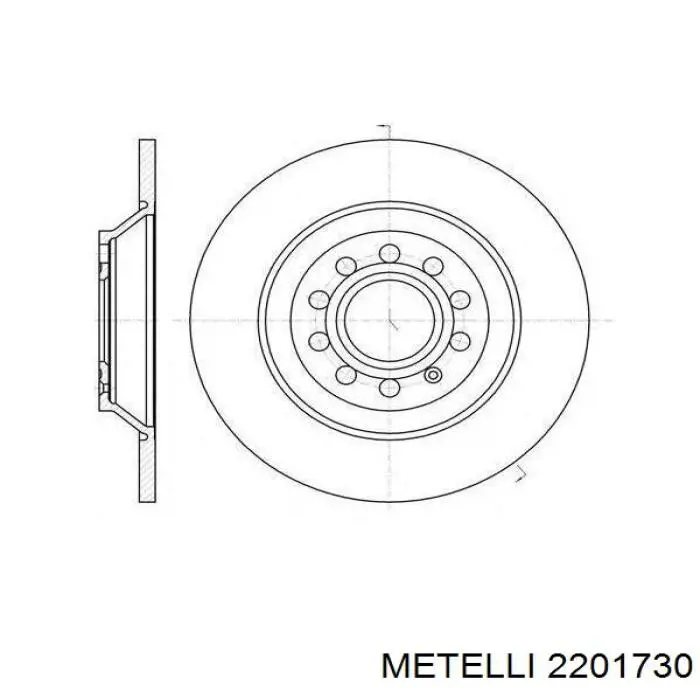 2201730 Metelli Колодки гальмівні задні, дискові