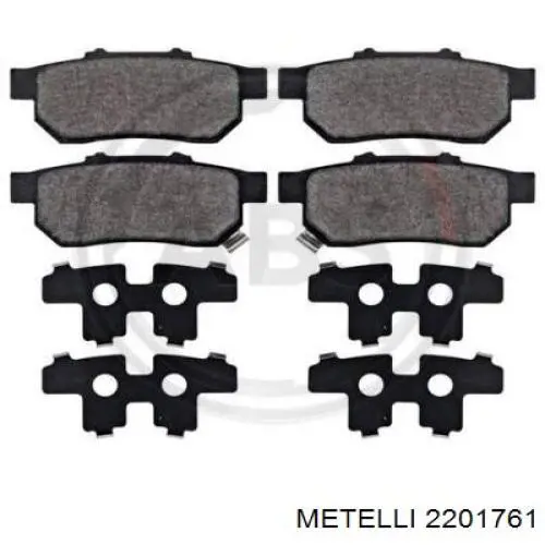 2201761 Metelli Колодки гальмівні задні, дискові