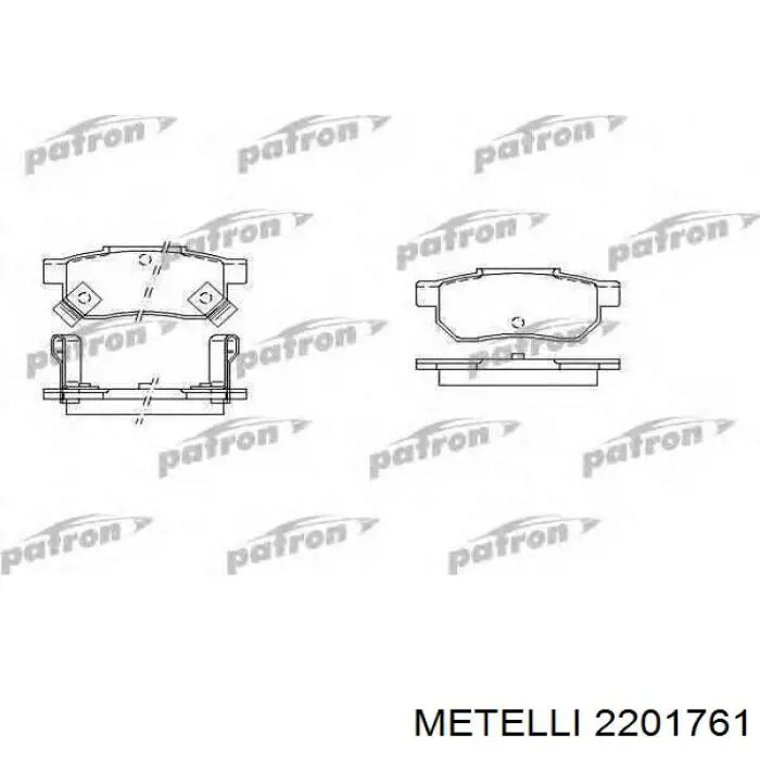 Задні гальмівні колодки 2201761 Metelli