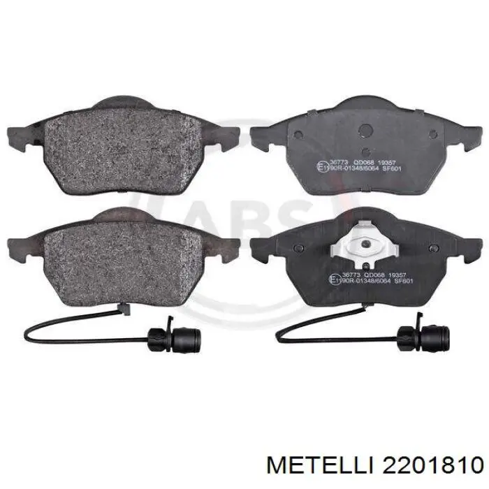 Передні тормозні колодки 2201810 Metelli