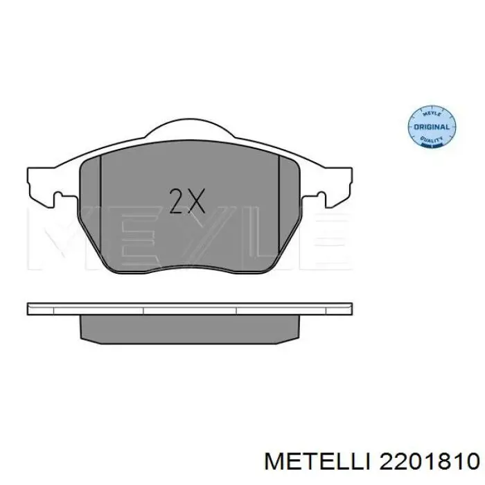 Гальмівні колодки Metelli 2201810 ціна, від 27.68 USD