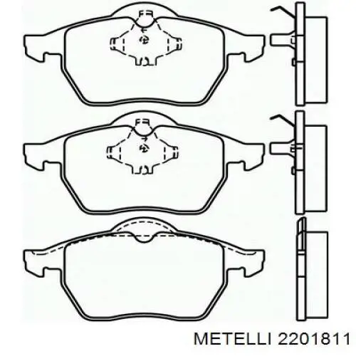 Гальмівні колодки Metelli 2201811 ціна, від 24.98 USD