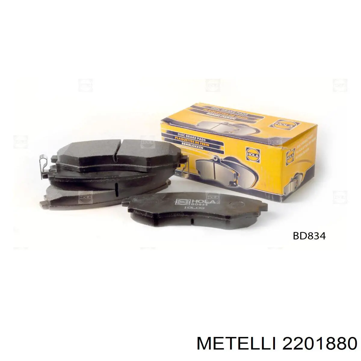 Передні тормозні колодки 2201880 Metelli