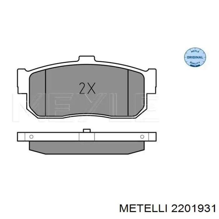 Задні гальмівні колодки 2201931 Metelli