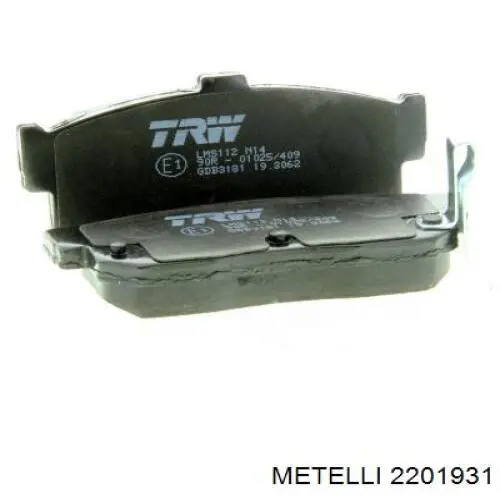 Задні дискові колодки Metelli 2201931