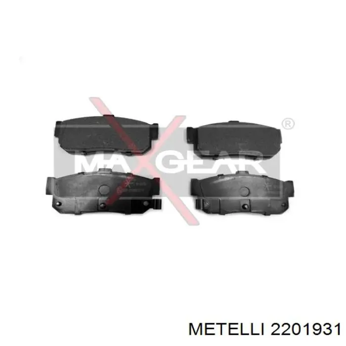 Колодки гальмові задні, дискові 2201931 Metelli