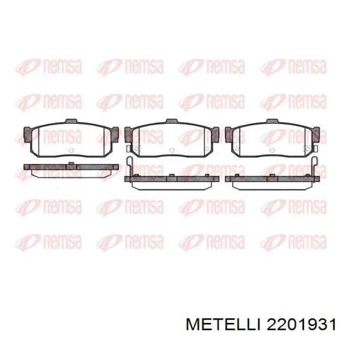 Купити 2201931 Metelli Задні колодки
