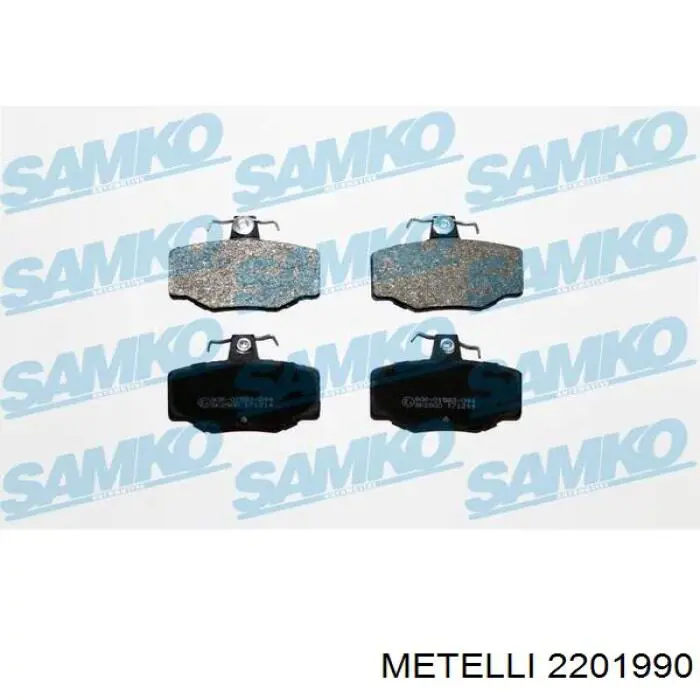 Задні гальмівні колодки 2201990 Metelli
