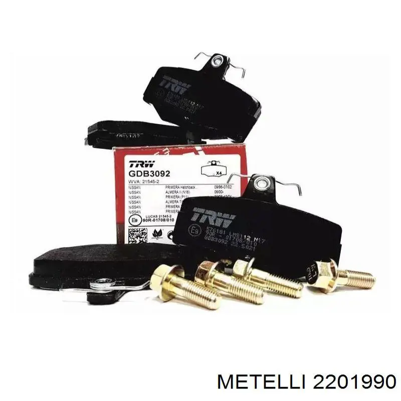 Задні дискові колодки Metelli 2201990