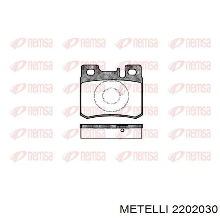 Колодки гальмові задні, дискові 2202030 Metelli