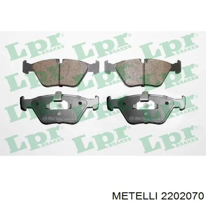 Передні тормозні колодки 2202070 Metelli