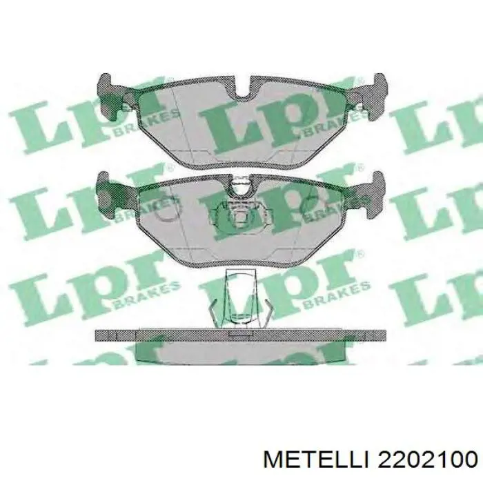 Задні гальмівні колодки 2202100 Metelli