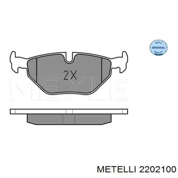 Задні гальмівні колодки Metelli 2202100 ціна, від 17.91 USD