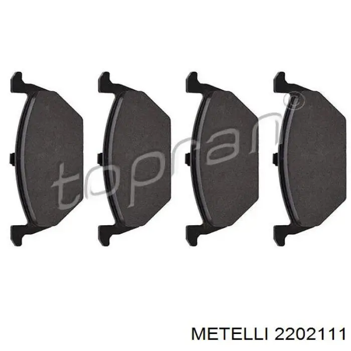 Передні тормозні колодки 2202111 Metelli
