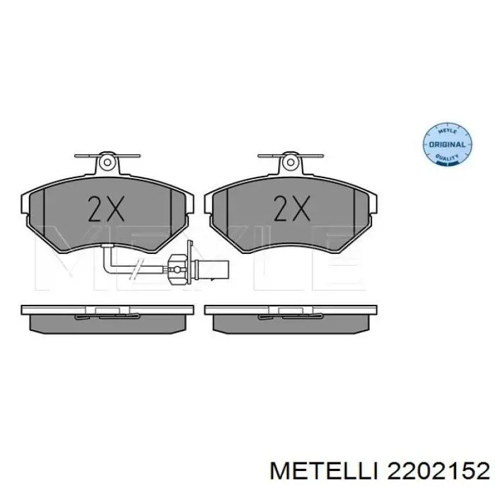 Передні тормозні колодки 2202152 Metelli