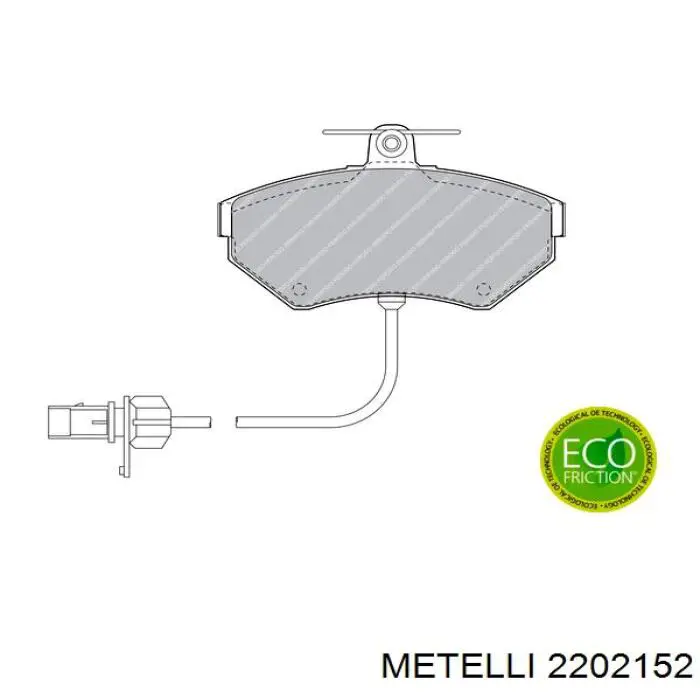 Гальмівні колодки Metelli 2202152 ціна, від 28.54 USD