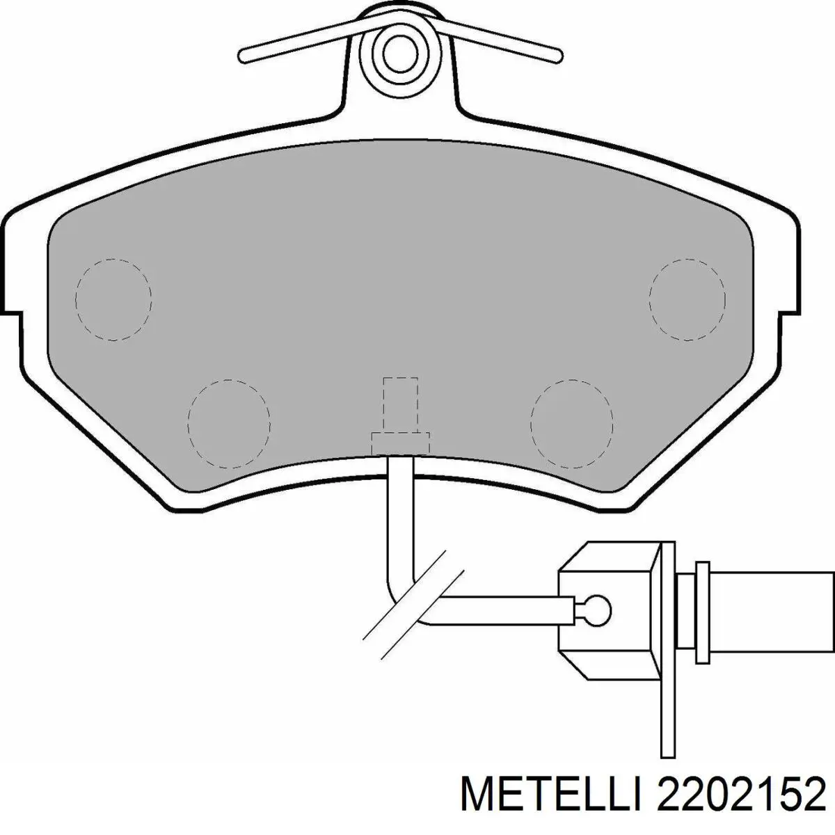2202152 Metelli Передні гальмівні колодки