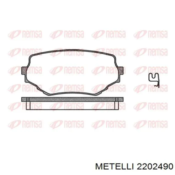 Колодки гальмівні передні, дискові 2202490 Metelli