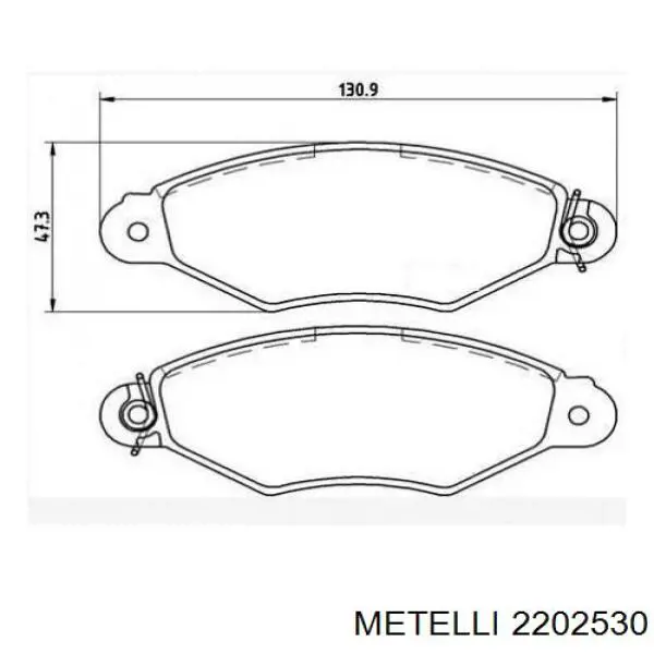 Тормозні колодки Metelli 2202530