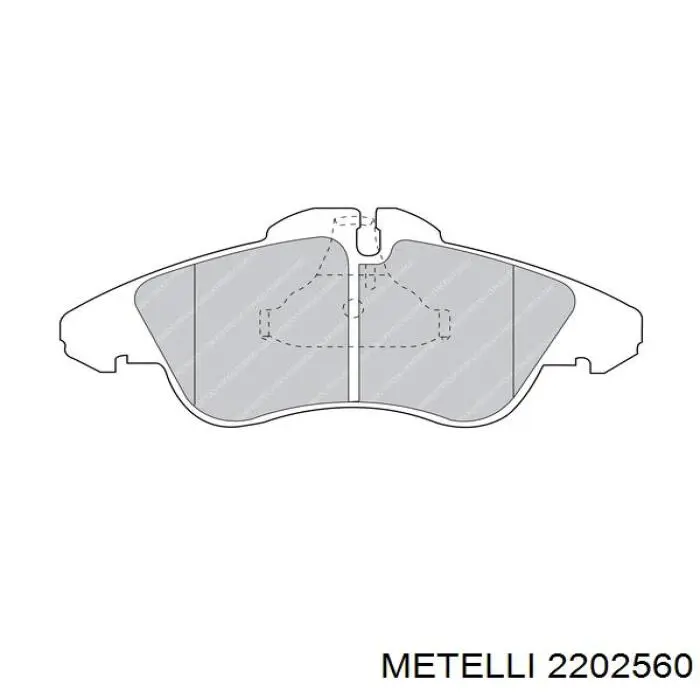 Передні тормозні колодки 2202560 Metelli