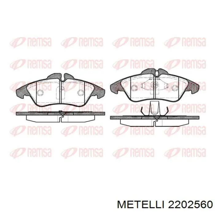 Гальмівні колодки Metelli 2202560 ціна, від 22.82 USD
