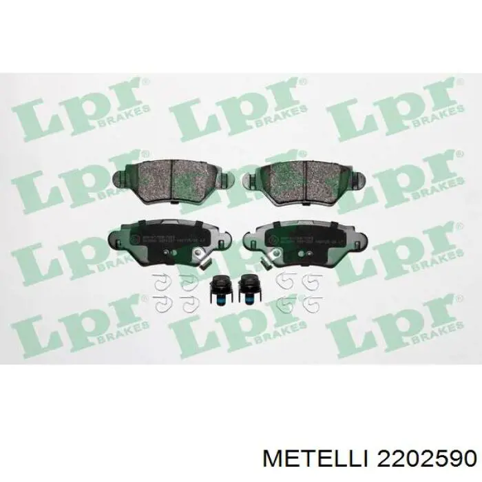 Задні дискові колодки Metelli 2202590