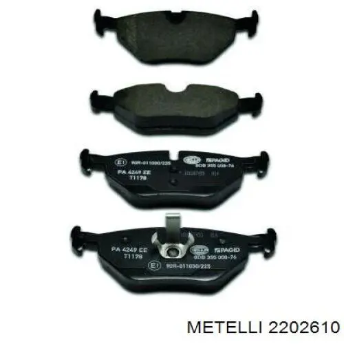 Задні гальмівні колодки Metelli 2202610 ціна, від 18.40 USD