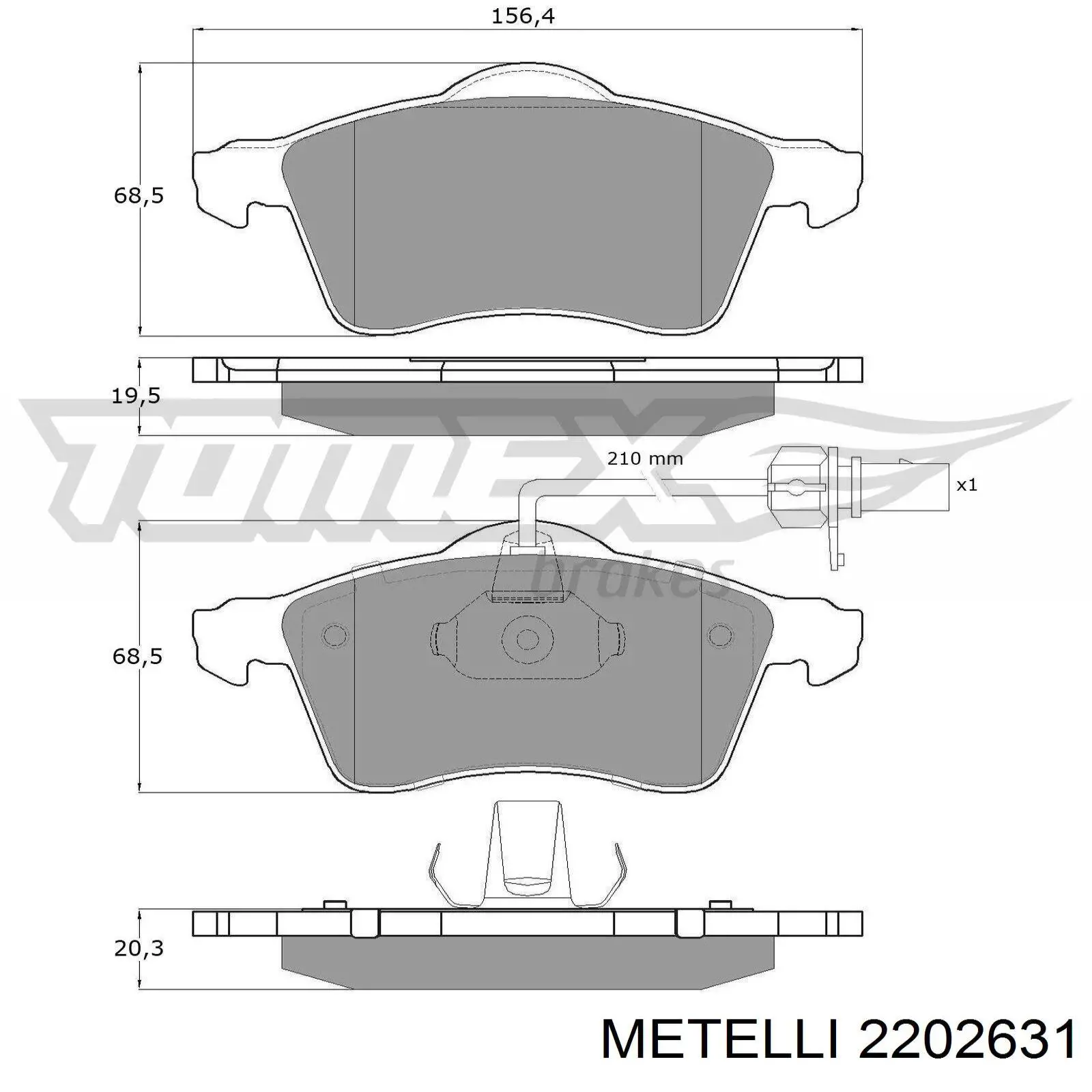 Тормозні колодки Metelli 2202631