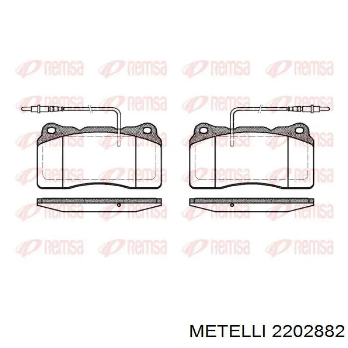 Колодки гальмівні передні, дискові 2202882 Metelli