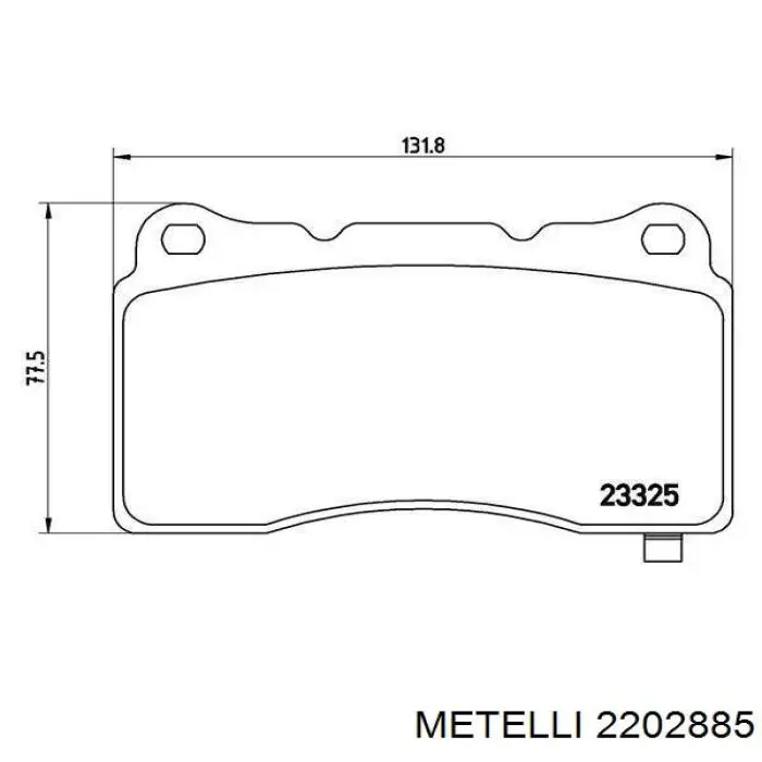 2202885 Metelli Передні гальмівні колодки