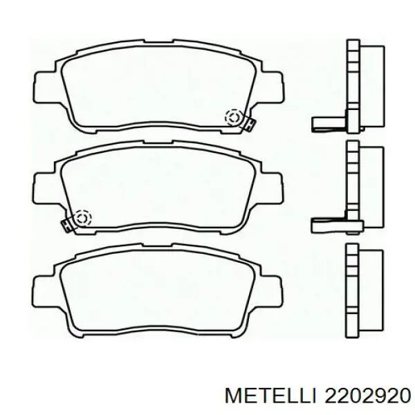2202920 Metelli Передні гальмівні колодки