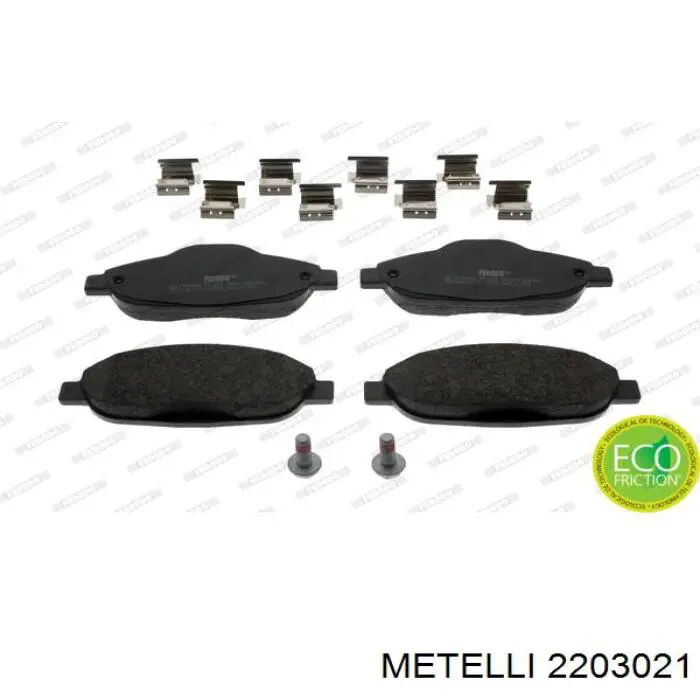 Задні гальмівні колодки 2203021 Metelli