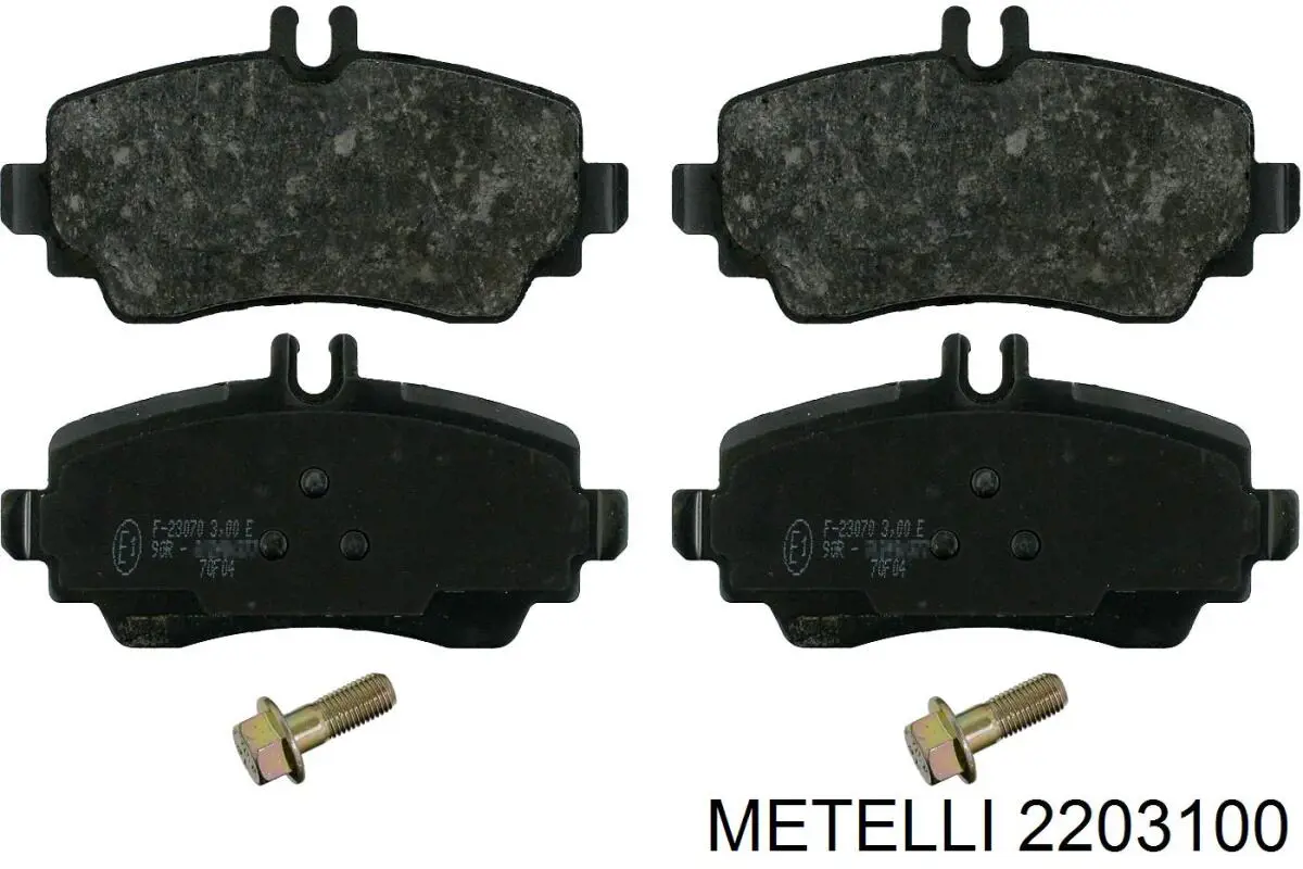 Купити 2203100 Metelli Колодки гальмівні передні, дискові